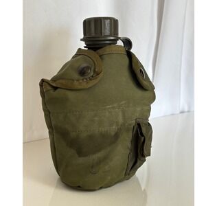 US Military 1 Qt Canteen with Olive Drab Insulated Cover Alice Clips 2002 H.T.P.
